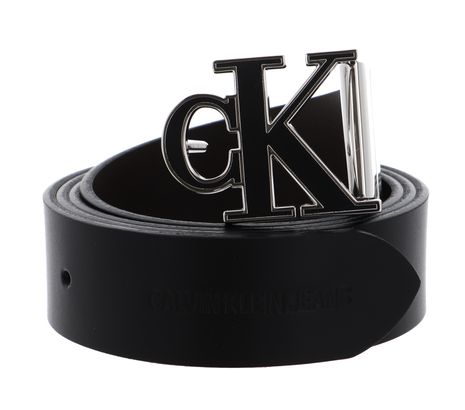 Calvin Klein Mono Hardware Belt W85 Black / Bitter Brown - kürzbar