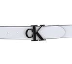 Calvin Klein Mono Hardware Belt W105 Black / Bright White - shortenable
