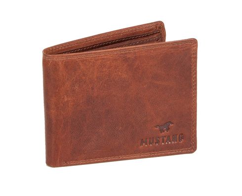 MUSTANG Udine Leather Wallet Side Opening Cognac