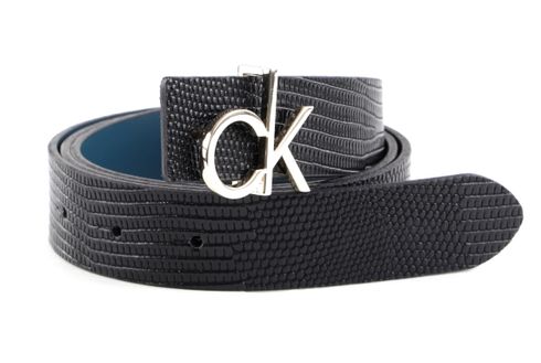 Calvin Klein Re-Lock Reversible Belt W100 Black / Petrol