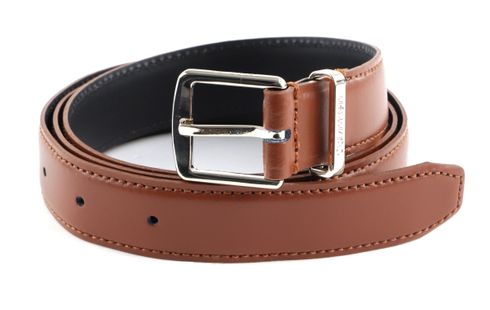 Calvin Klein Focused Square Buckle Belt W100 Caramel