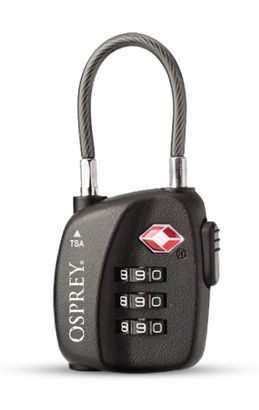 Osprey TSA 3 Dial Cable Lock Black