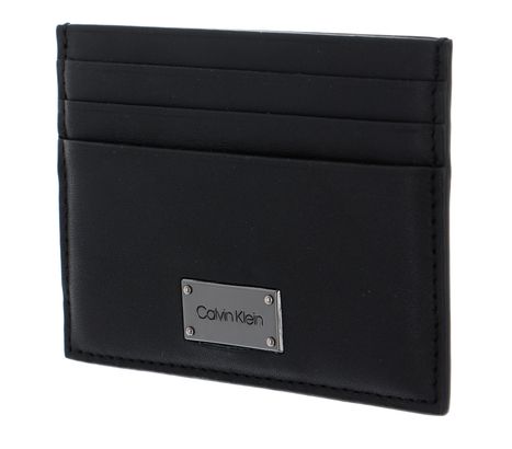 Calvin Klein Lux Plaque Cardholder 6CC CK Black