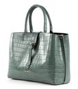 COCCINELLE Alba Croco Shiny Soft Handbag Shark Grey COCCINELLE Alba Croco Shiny Soft Handbag Shark Grey