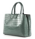 COCCINELLE Alba Croco Shiny Soft Handbag Shark Grey COCCINELLE Alba Croco Shiny Soft Handbag Shark Grey