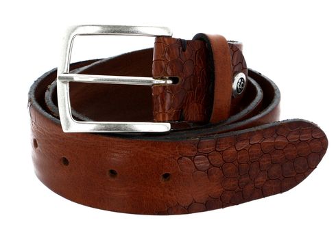 b.belt Bela Ledergürtel W95 Mid Brown - kürzbar