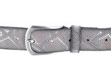 b.belt Sabia Ledergürtel W90 Rosa / Silber Metallic b.belt Sabia Ledergürtel W90 Rosa / Silber Metallic