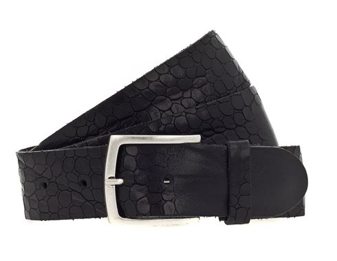 b.belt Bela Ledergürtel W115 Schwarz - kürzbar