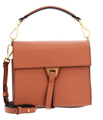 COCCINELLE Louise Small Crossbody Chestnut / Noir