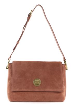 COCCINELLE Liya Suede Handbag Cinnamon