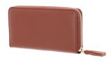 COCCINELLE Tassel Zip Around Wallet Cinnamon