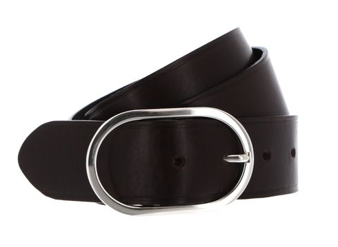 b.belt Lorena Silver Belt W105 Dunkel Braun - shortenable