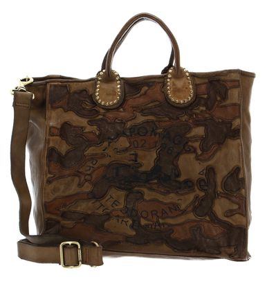 CAMPOMAGGI Shopping Bag M Verde Militare