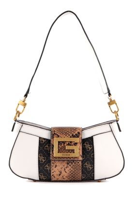 GUESS Bling Top Zip Shoulder Bag Stone Multi