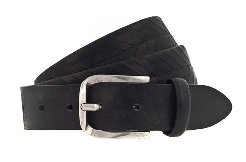 b.belt Vince Silver Ledergürtel W90 Schwarz b.belt Vince Silver Ledergürtel W90 Schwarz