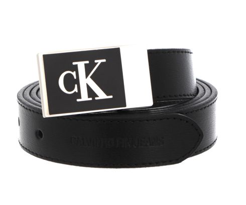 Calvin Klein CKJ Mono Plaque Belt 25MM W80 Black