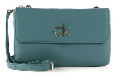 Calvin Klein Double Compartment Xbody With Flap Petrol