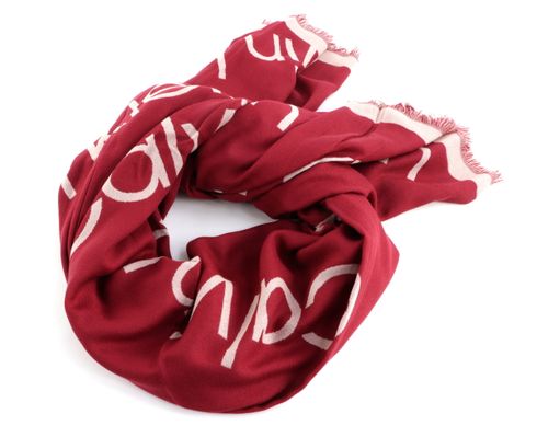 Calvin Klein Geo Logo Scarf Red Currant