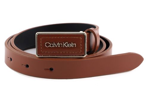 Calvin Klein CK Must Plaque Belt W90 Caramel