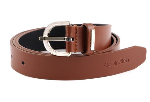 Calvin Klein Round Belt W75 Caramel