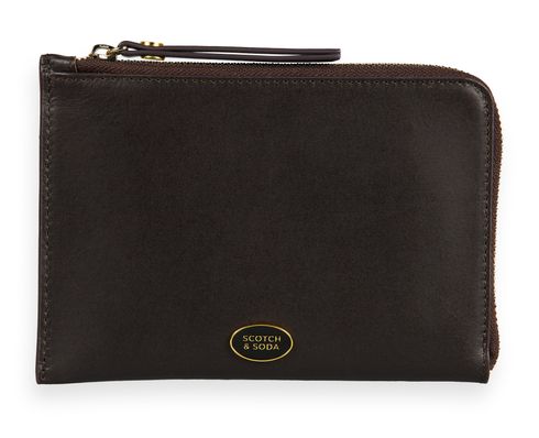 SCOTCH & SODA Leather Travel Wallet Walnut