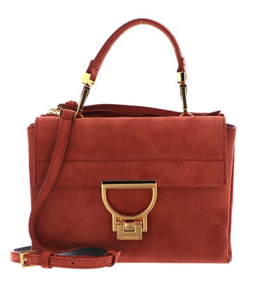 COCCINELLE Arlettis Suede Handbag Cinnamon