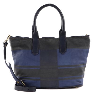 CATERINA LUCCHI Shoulder Bag Blue Stripes Nera