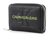 Calvin Klein Sculpted Monogram Zip Around Wallet Black Calvin Klein Sculpted Monogram Zip Around Wallet Black