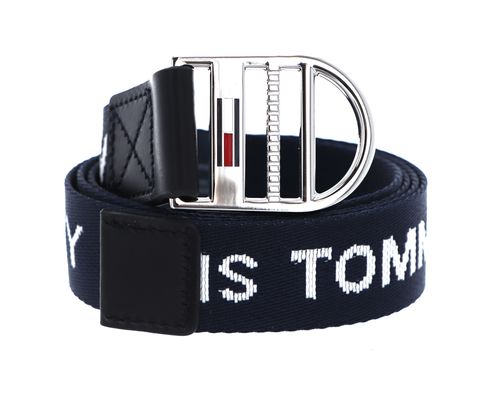 TOMMY HILFIGER TJW Essential Webbing Belt 3.0 W75 Twilight Navy