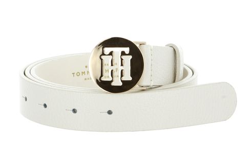 TOMMY HILFIGER TH Round Curve Belt 3.0 W110 Ecru