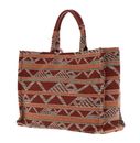 COCCINELLE Jacquard Handbag Multicolor Cinnamon