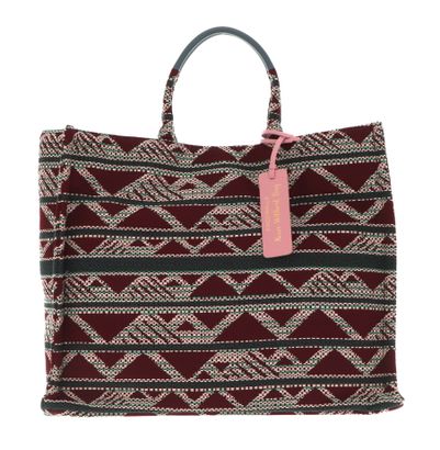 COCCINELLE Jacquard Handbag Multicolor Marsala