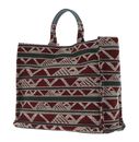 COCCINELLE Jacquard Handbag Multicolor Marsala COCCINELLE Jacquard Handbag Multicolor Marsala