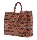 COCCINELLE Jacquard Handbag Multicolor Cinnamon COCCINELLE Jacquard Handbag Multicolor Cinnamon