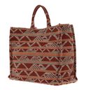 COCCINELLE Jacquard Handbag Multicolor Cinnamon COCCINELLE Jacquard Handbag Multicolor Cinnamon