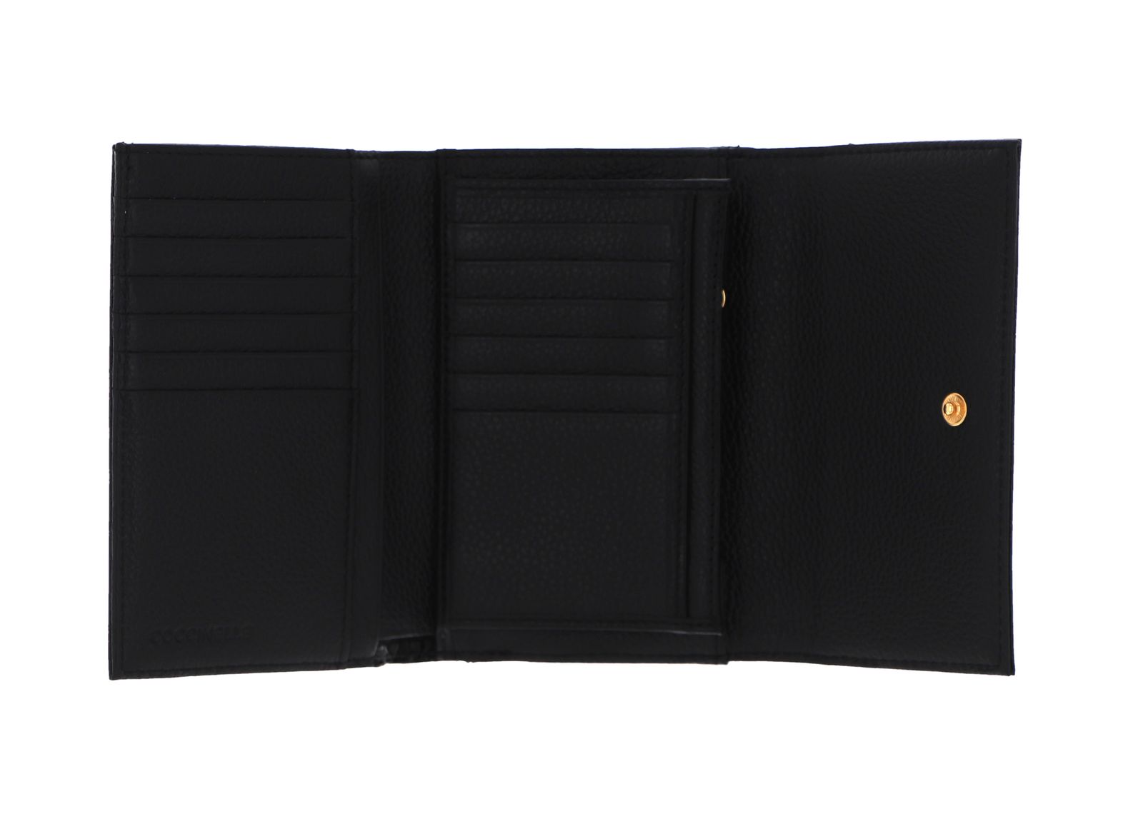 COCCINELLE Metallic Croco Shiny Soft Wallet Noir