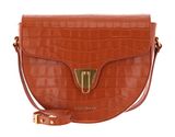 COCCINELLE Beat Croco Shiny Soft Crossbody Bag Chestnut