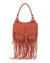 COCCINELLE Fauve Frange Handbag Chestnut