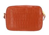 COCCINELLE Beat Croco Shiny Soft Crossover Bag Chestnut