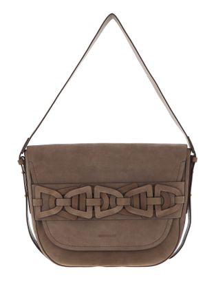 COCCINELLE Gitane Suede Crossbody Bag New Taupe