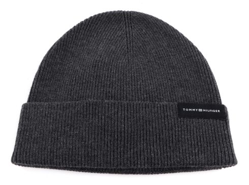 TOMMY HILFIGER Uptown Wool Beanie Charcoal Gray