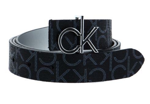 Calvin Klein CKJ Reversible Belt Giftpack W95 Black Mono / Silver