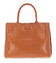 COCCINELLE Alba Croco Shiny Soft Handbag Almond