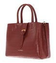 COCCINELLE Alba Croco Shiny Soft Handbag Cinnamon COCCINELLE Alba Croco Shiny Soft Handbag Cinnamon