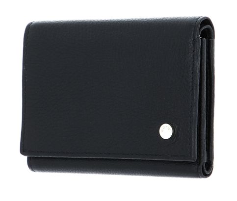 abro Leather Dalia Flap Wallet Black / Gold