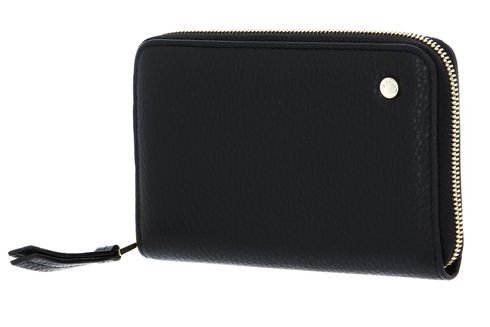 abro Leather Adria Zip Wallet Black / Gold