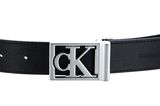 Calvin Klein CKJ Plaque Square Belt W110 Black