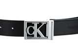 Calvin Klein CKJ Plaque Square Belt W90 Black Calvin Klein CKJ Plaque Square Belt W90 Black
