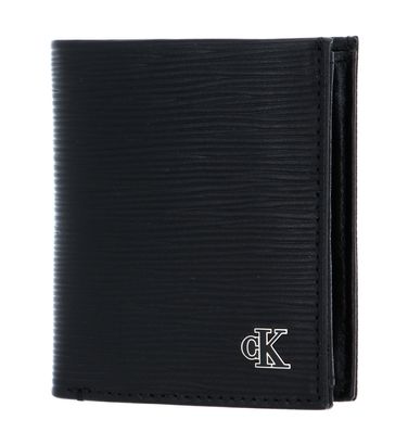 Calvin Klein CKJ Enamel Plaque Trifold Black