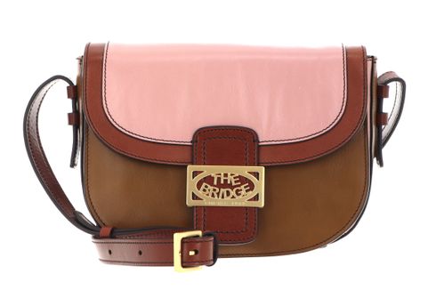 THE BRIDGE Lavina Crossbody Bag Rosa / Marrone / Olivia / Oro